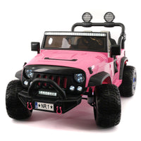 Moderno Kids Trail Explorer 12V Kids Ride-On Car Truck with R/C Parental Remote | Pink