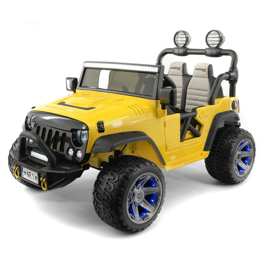 Moderno Kids Trail Explorer 12V Kids Ride-On Car Truck with R/C Parental Remote | Yellow