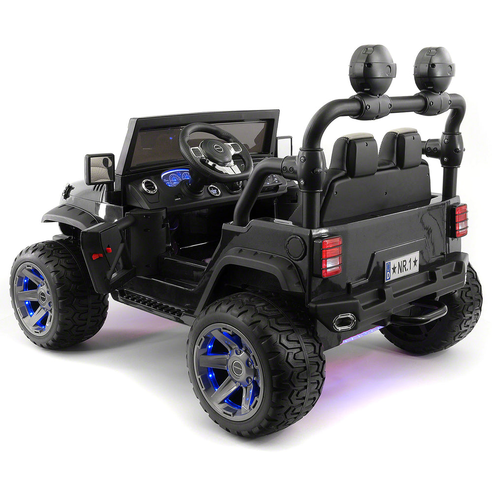 Moderno Kids Trail Explorer 12V Kids Ride-On Car Truck with R/C Parental Remote | Black