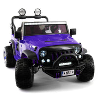 Moderno Kids Trail Explorer 12V Kids Ride-On Car Truck with R/C Parental Remote | Purple