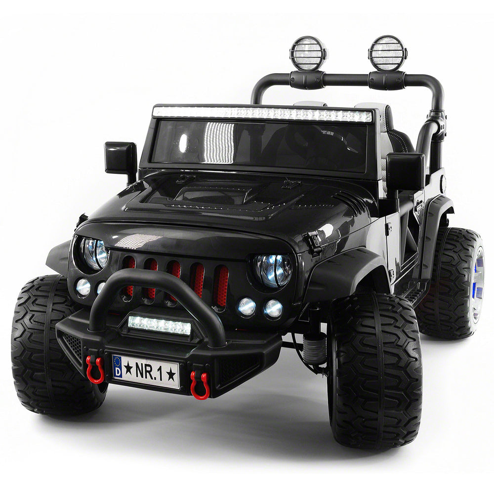 Moderno Kids Trail Explorer 12V Kids Ride-On Car Truck with R/C Parental Remote | Black