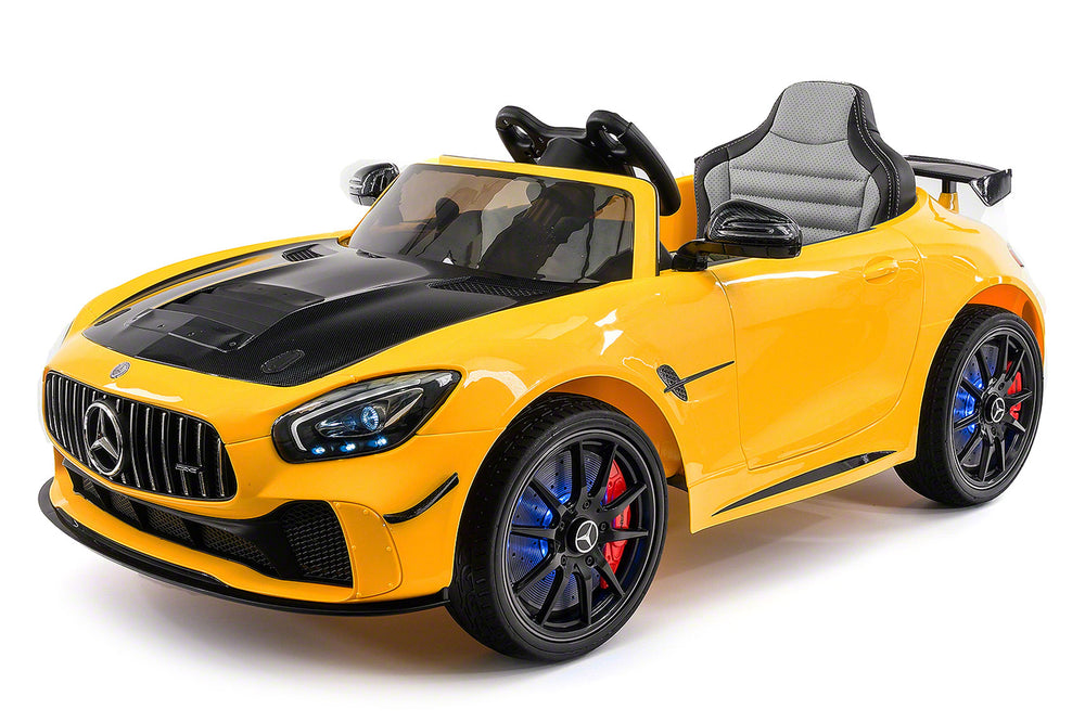 Moderno Kids Mercedes GT AMG 12V Kids Ride-On Car with Parental Remote | Yellow