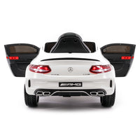 Moderno Kids Mercedes C63S 12V Kids Ride-On Car with R/C Parental Remote | White