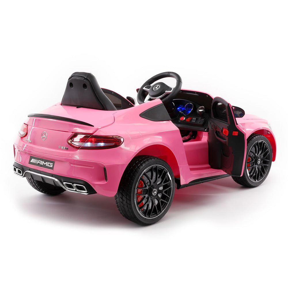 Moderno Kids Mercedes C63S 12V Kids Ride-On Car with R/C Parental Remote | Pink