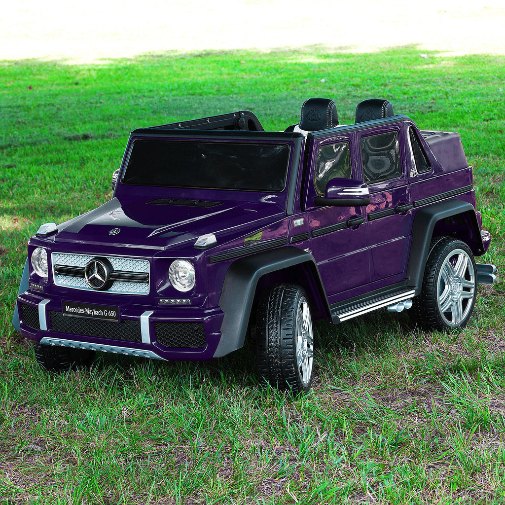Mercedes Maybach G650 12V Kids Ride-On Car with Parental Remote Purp