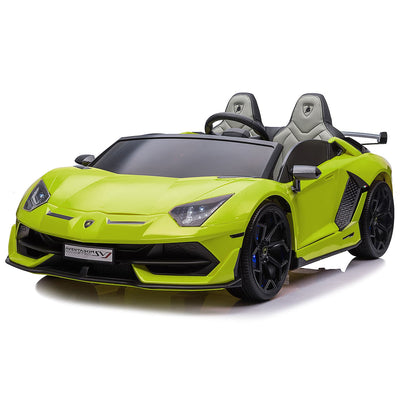 Lamborghini Aventador SVJ 24V Kids Ride-On Car with R/C Parental Remote | Green