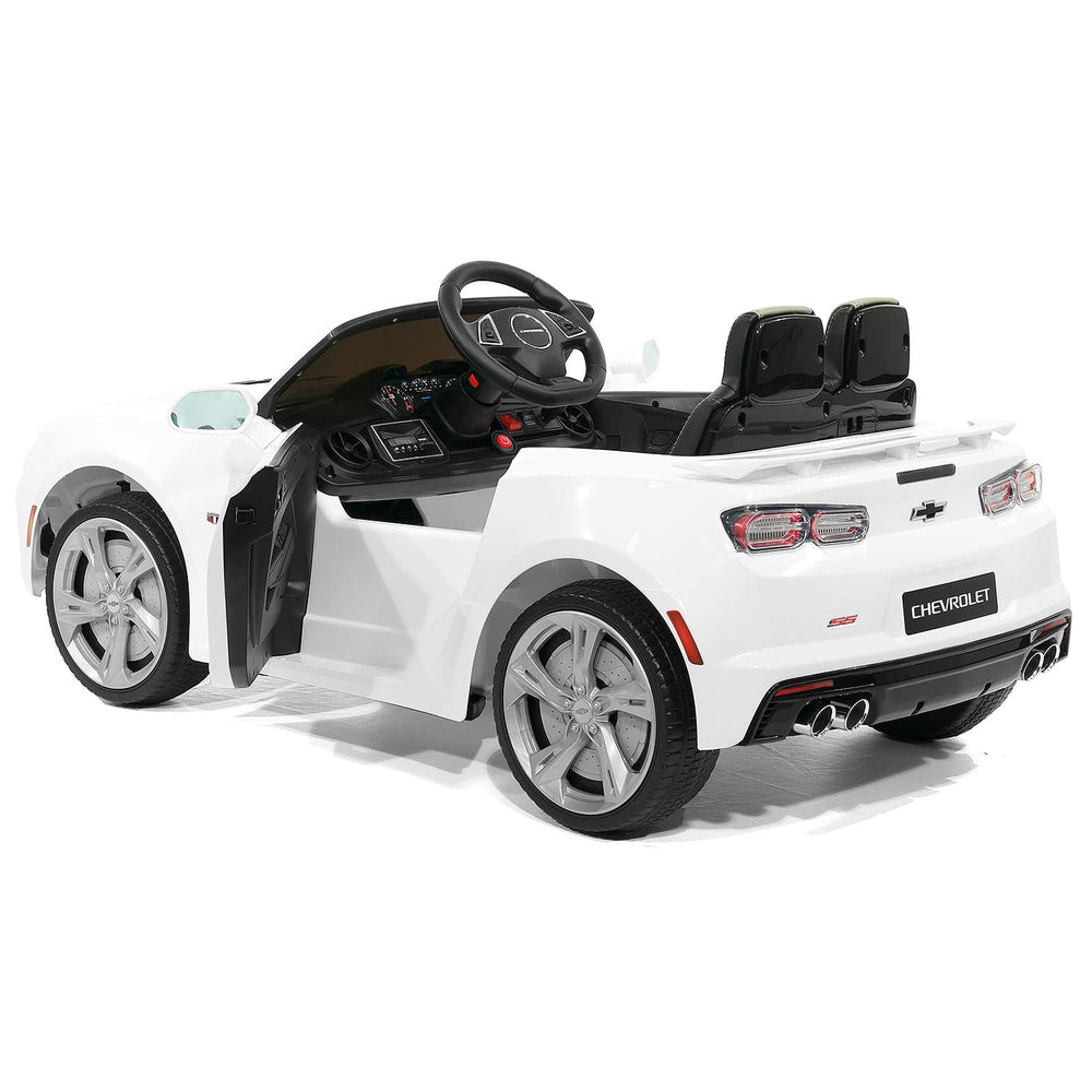 Moderno Kids Chevrolet Camaro SS 12V Kids Ride-On Car with Parental Remote Control | White