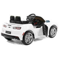 Moderno Kids Chevrolet Camaro SS 12V Kids Ride-On Car with Parental Remote Control | White