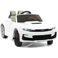 Moderno Kids Chevrolet Camaro SS 12V Kids Ride-On Car with Parental Remote Control | White