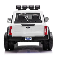 Moderno Kids Ford F450 Custom Edition 24V Kids Ride-On Car Truck with R/C Parental Remote | White