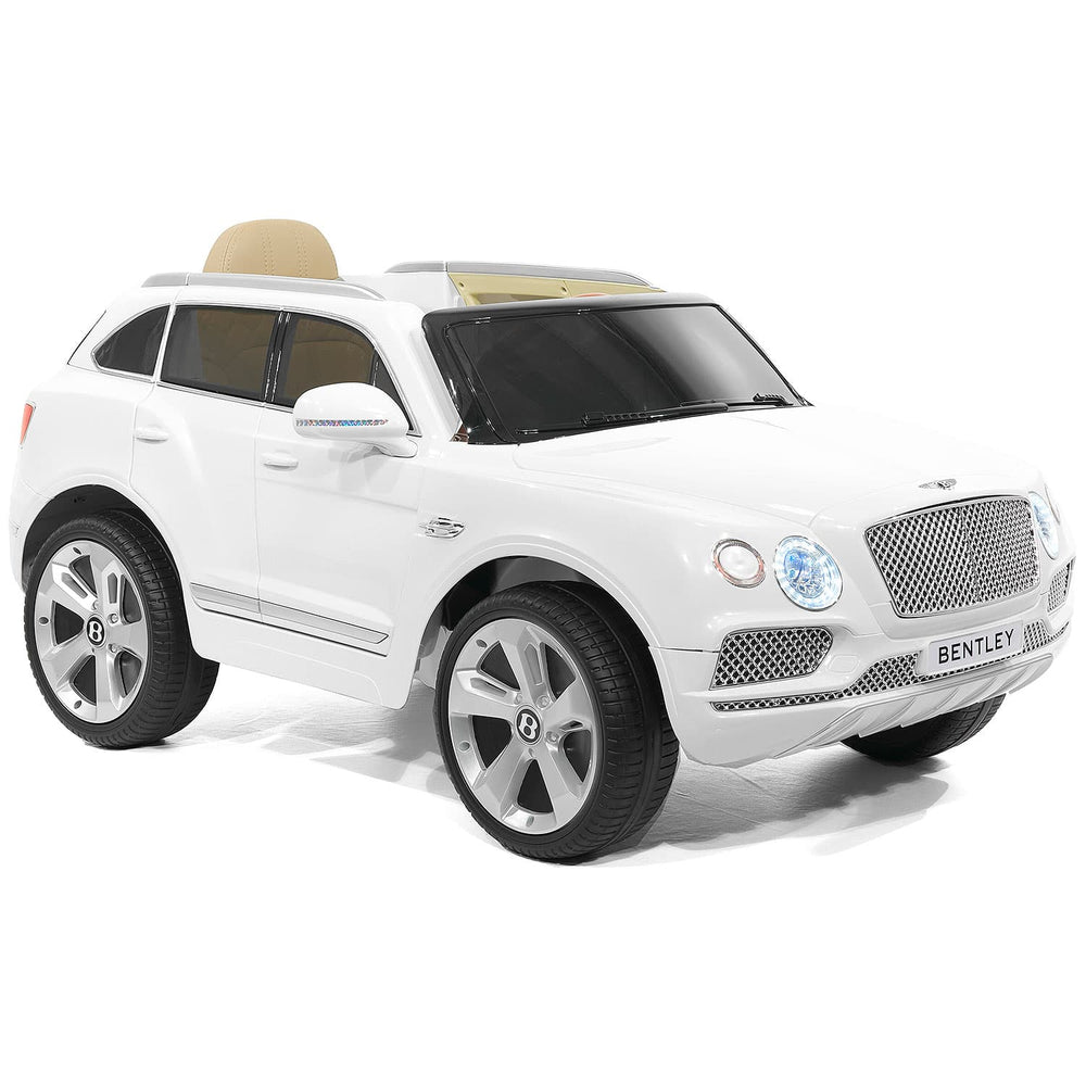 Moderno Kids Bentley Bentayga 12V Kids Ride on Car SUV with R/C Parental Remote Control | White