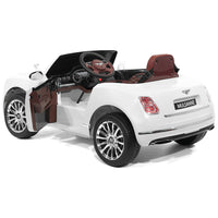 Moderno Kids Bentley Mulsanne 12V Kids Ride on Car with Parental Remote Control | White