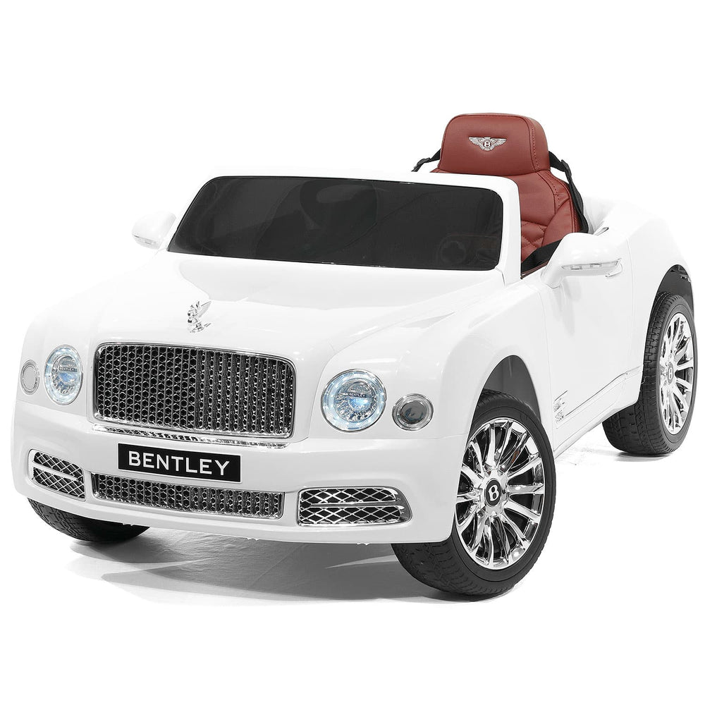 Moderno Kids Bentley Mulsanne 12V Kids Ride on Car with Parental Remote Control | White