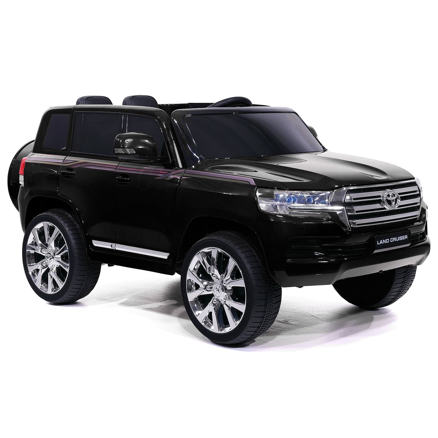 Moderno Kids Toyota Land Cruiser 12V Kids Ride-On Car with R/C Parental Remote | Black