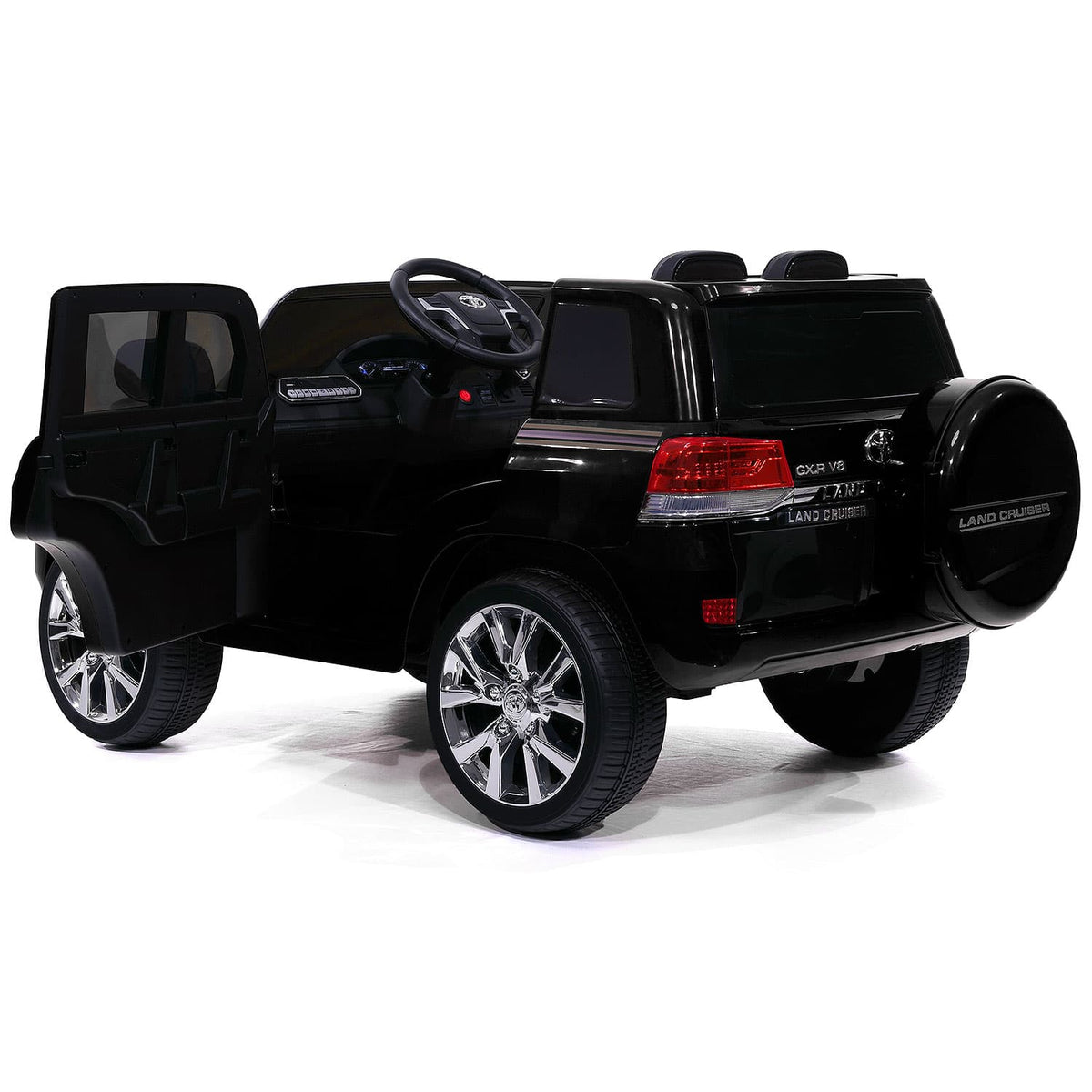 Moderno Kids Toyota Land Cruiser 12V Kids Ride-On Car with R/C Parental Remote | Black