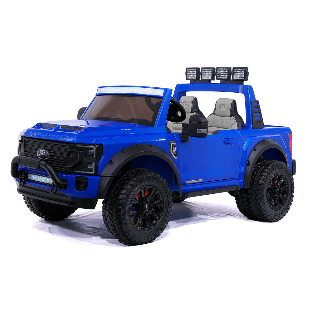 Moderno Kids Ford F450 Custom Edition 24V Kids Ride-On Car Truck with R/C Parental Remote | Blue
