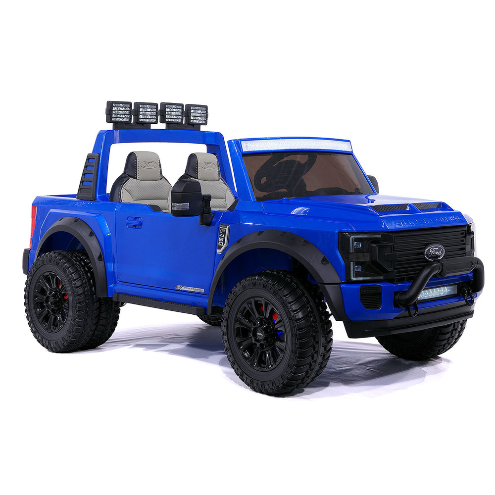 Moderno Kids Ford F450 Custom Edition 24V Kids Ride-On Car Truck with R/C Parental Remote | Blue