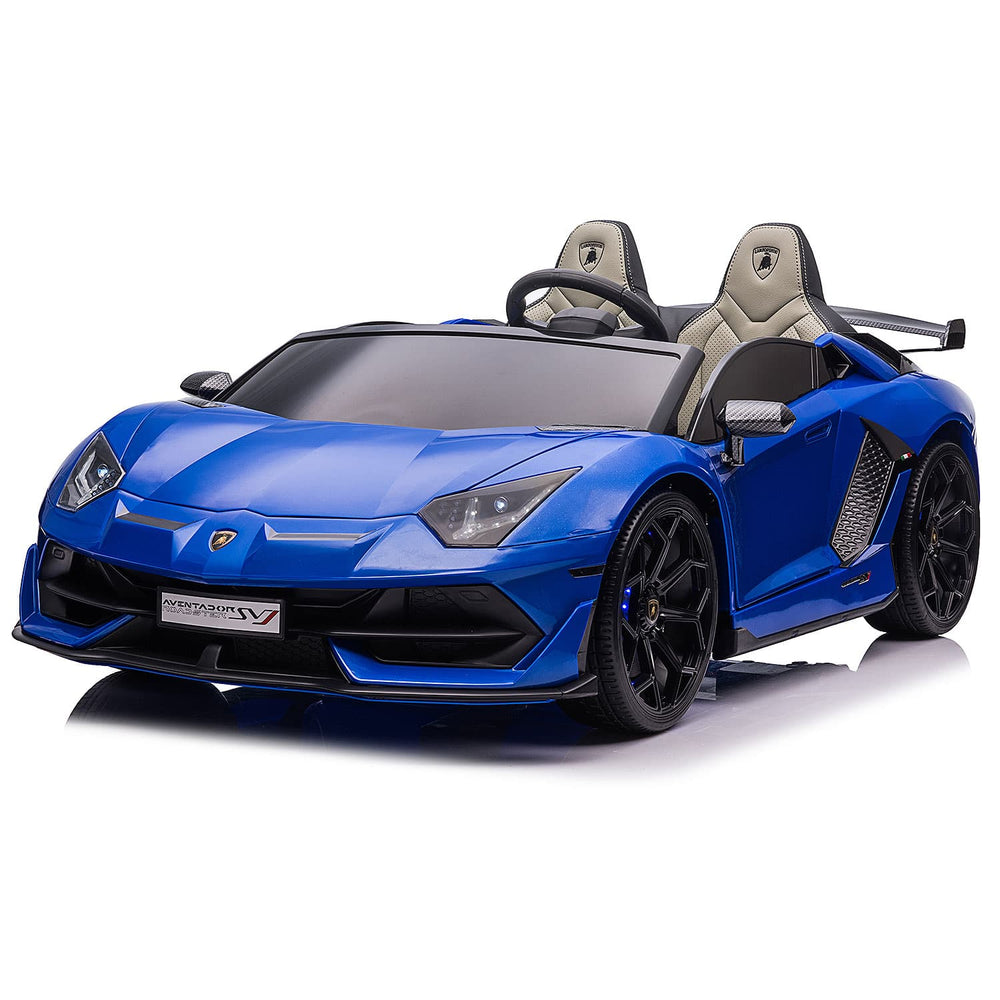 Moderno Kids Lamborghini Aventador SVJ 24V Kids Ride-On Car with R/C Parental Remote | Blue