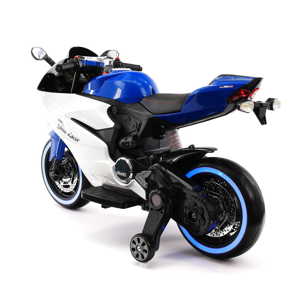 Moderno Kids Street Racer 12V Electric Kids Ride-On Motorcycle | Blue