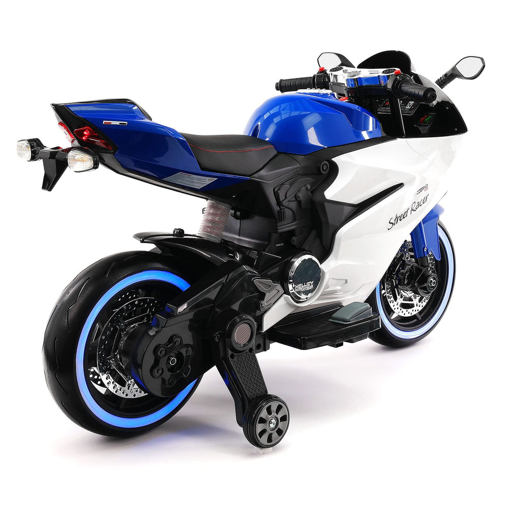 Moderno Kids Street Racer 12V Electric Kids Ride-On Motorcycle | Blue