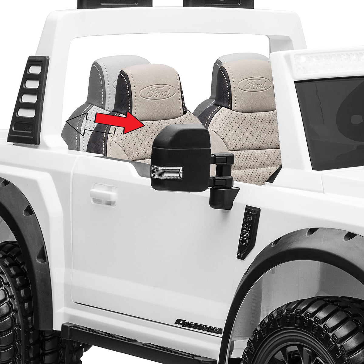 Ford F450 Toddler Truck Seat That Adjusts Forward and Back