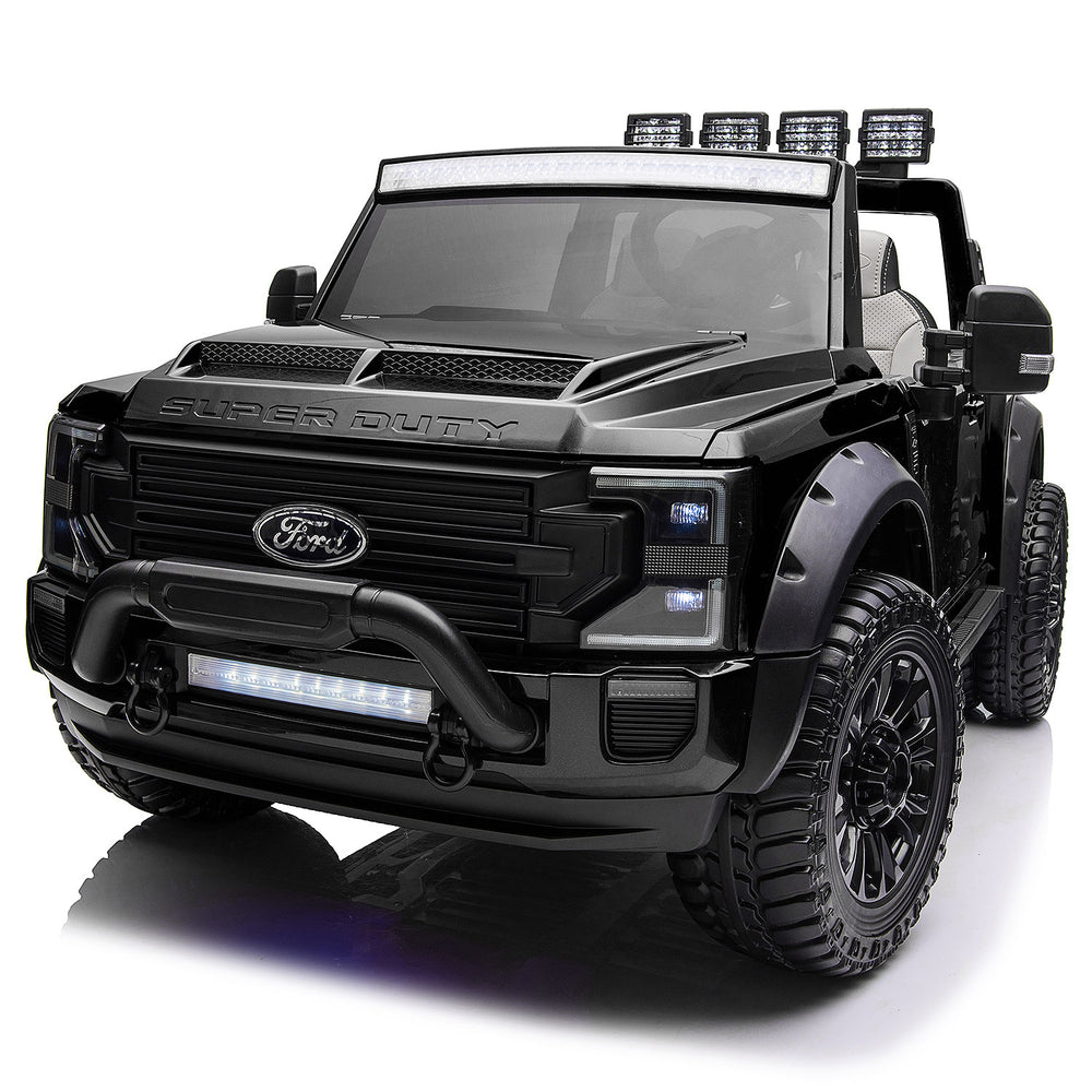 Moderno Kids Ford F450 Custom Edition 24V Kids Ride-On Car Truck with R/C Parental Remote | Black