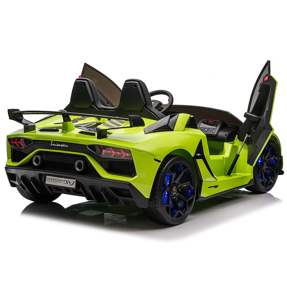 Moderno Kids Lamborghini Aventador SVJ 24V Kids Ride-On Car with R/C Parental Remote | Green