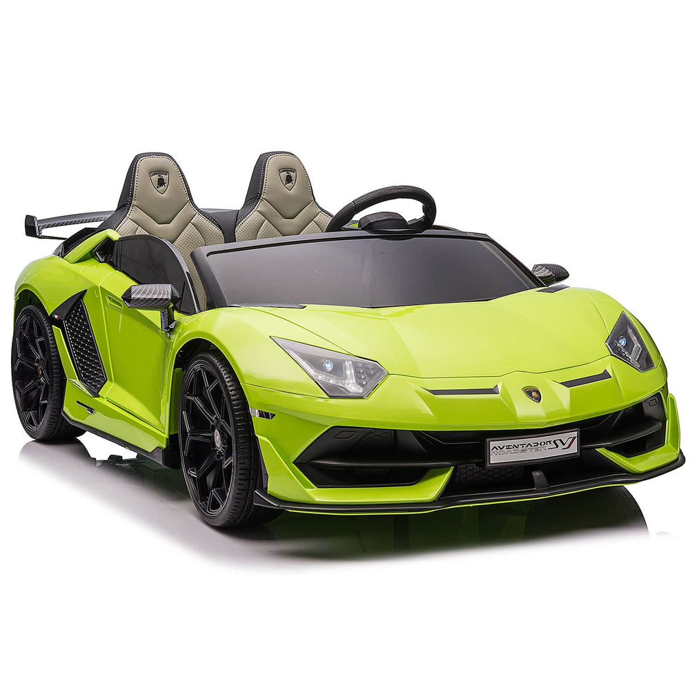 Moderno Kids Lamborghini Aventador SVJ 24V Kids Ride-On Car with R/C Parental Remote | Green