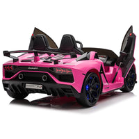 Moderno Kids Lamborghini Aventador SVJ 24V Kids Ride-On Car with R/C Parental Remote | Pink