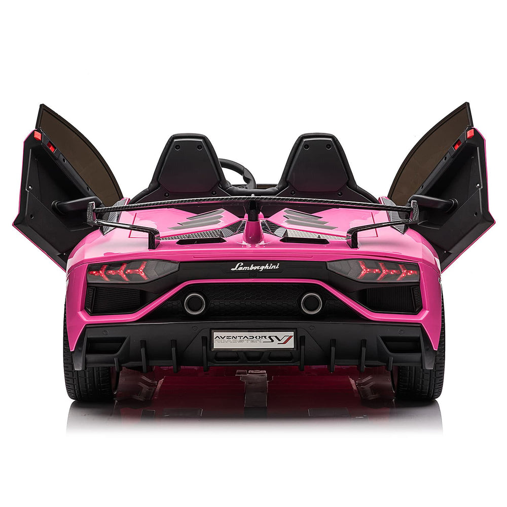 Moderno Kids Lamborghini Aventador SVJ 24V Kids Ride-On Car with R/C Parental Remote | Pink