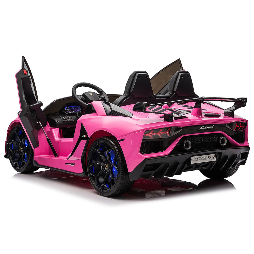 Moderno Kids Lamborghini Aventador SVJ 24V Kids Ride-On Car with R/C Parental Remote | Pink