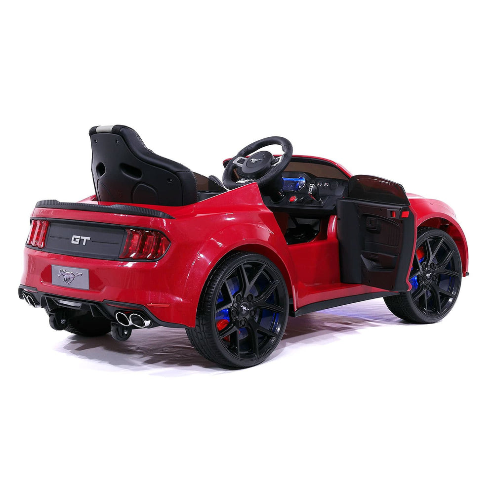 Moderno Kids Ford Mustang GT Custom Edition 12V Kids Ride-On Car with R/C Parental Remote | Cherry Red