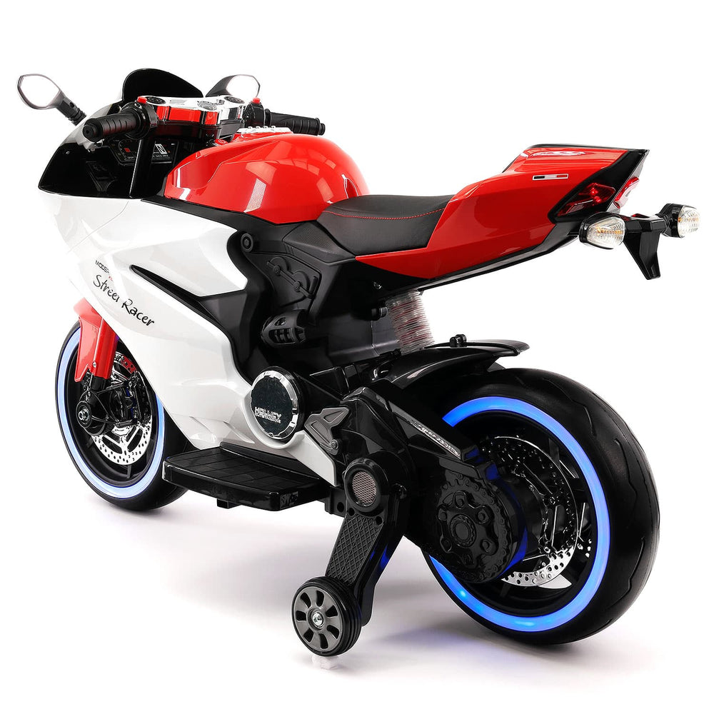 Moderno Kids Street Racer 12V Electric Kids Ride-On Motorcycle | Red
