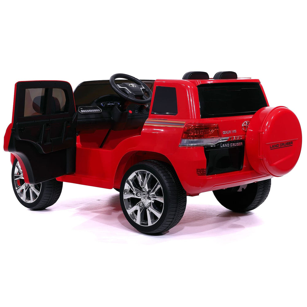 Moderno Kids Toyota Land Cruiser 12V Kids Ride-On Car with R/C Parental Remote | Red