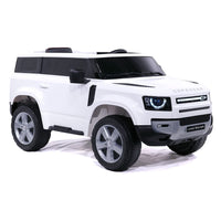 Moderno Kids Land Rover Defender 12V Kids Ride-On Car with R/C Parental Remote | White