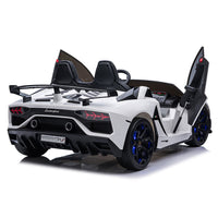 Moderno Kids Lamborghini Aventador SVJ 24V Kids Ride-On Car with R/C Parental Remote | White