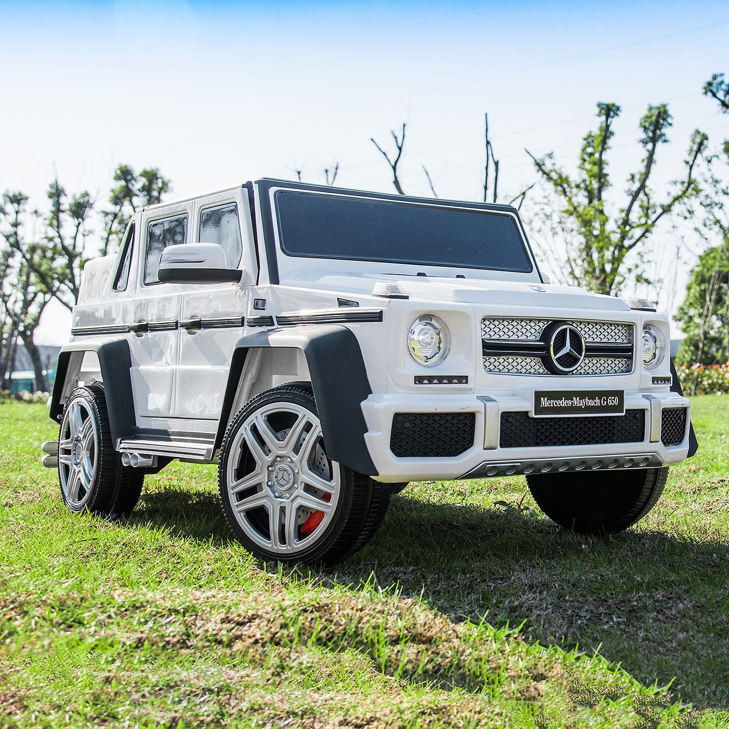 Mercedes Maybach G650 12V Kids Ride On Car with Parental Remote Whit