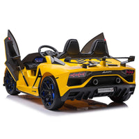 Moderno Kids Lamborghini Aventador SVJ 24V Kids Ride-On Car with R/C Parental Remote | Yellow