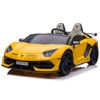 Moderno Kids Lamborghini Aventador SVJ 24V Kids Ride-On Car with R/C Parental Remote | Yellow