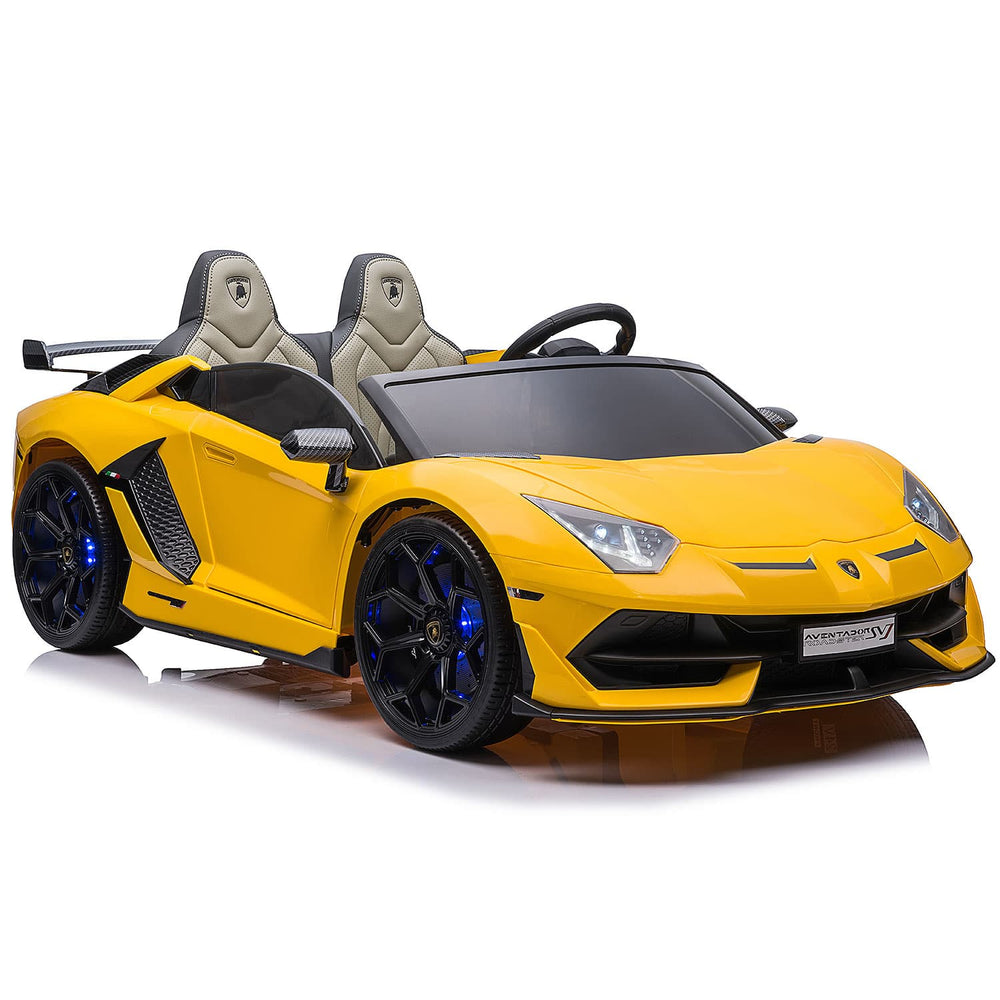 Moderno Kids Lamborghini Aventador SVJ 24V Kids Ride-On Car with R/C Parental Remote | Yellow